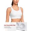 imageYvette Front Closure Sports Bras for Women High Support Large Bust Supportive Racerback Sports Bra for RunningWhite