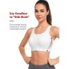 imageYvette Front Closure Sports Bras for Women High Support Large Bust Supportive Racerback Sports Bra for RunningWhite