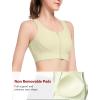 imageYvette Front Closure Sports Bras for Women High Support Large Bust Supportive Racerback Sports Bra for RunningYellow