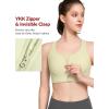 imageYvette Front Closure Sports Bras for Women High Support Large Bust Supportive Racerback Sports Bra for RunningYellow