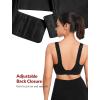 imageYvette Front Closure Supportive Sports Bras for Women High Impact Plus Size Sports Bra Full Support Running WorkoutBlack