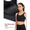imageYvette Front Closure Supportive Sports Bras for Women High Impact Plus Size Sports Bra Full Support Running WorkoutBlack