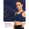 imageYvette Front Closure Supportive Sports Bras for Women High Impact Plus Size Sports Bra Full Support Running WorkoutBlue