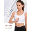 imageYvette Front Closure Supportive Sports Bras for Women High Impact Plus Size Sports Bra Full Support Running WorkoutWhite