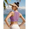 imageYvette Front Zip Sports Bras for Women High Impact Mesh Racerback Full Support Sports Bra Plus Size for RunningBlack