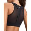 imageYvette Front Zip Sports Bras for Women High Impact Mesh Racerback Full Support Sports Bra Plus Size for RunningBlack