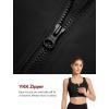 imageYvette Front Zip Sports Bras for Women High Impact Mesh Racerback Full Support Sports Bra Plus Size for RunningBlack