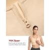 imageYvette Front Zip Sports Bras for Women High Impact Mesh Racerback Full Support Sports Bra Plus Size for RunningPink
