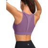 imageYvette Front Zip Sports Bras for Women High Impact Mesh Racerback Full Support Sports Bra Plus Size for RunningPurple