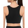 imageYvette Front Zipper Sports Bras for Women High Support Large Bust Mesh Racerback Sports Bra High Impact Running WorkoutBlack