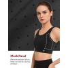 imageYvette Front Zipper Sports Bras for Women High Support Large Bust Mesh Racerback Sports Bra High Impact Running WorkoutBlack