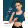 imageYvette Front Zipper Sports Bras for Women High Support Large Bust Mesh Racerback Sports Bra High Impact Running WorkoutDark Blue