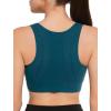 imageYvette Front Zipper Sports Bras for Women High Support Large Bust Mesh Racerback Sports Bra High Impact Running WorkoutDark Blue