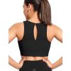 imageYvette High Impact Front Closure Sports Bras for Women Plus Size Racerback Running Sports Bra with HollowOut DesignBlack