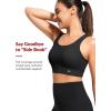 imageYvette High Impact Front Closure Sports Bras for Women Plus Size Racerback Running Sports Bra with HollowOut DesignBlack