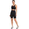 imageYvette High Impact Front Closure Sports Bras for Women Plus Size Racerback Running Sports Bra with HollowOut DesignBlack