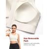imageYvette High Impact Front Closure Sports Bras for Women Plus Size Racerback Running Sports Bra with HollowOut DesignIvory