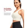 imageYvette High Impact Front Closure Sports Bras for Women Plus Size Racerback Running Sports Bra with HollowOut DesignIvory