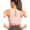 imageYvette High Impact Front Closure Sports Bras for Women Plus Size Racerback Running Sports Bra with HollowOut DesignPink