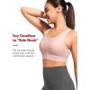 imageYvette High Impact Front Closure Sports Bras for Women Plus Size Racerback Running Sports Bra with HollowOut DesignPink