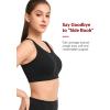imageYvette High Impact Sports Bras for Women Front Zipper Jacquard Plus Size Full Support Molded Cup Sports Bra for RunningBlack