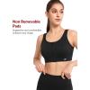imageYvette High Impact Sports Bras for Women Front Zipper Jacquard Plus Size Full Support Molded Cup Sports Bra for RunningBlack