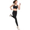 imageYvette High Impact Sports Bras for Women Front Zipper Jacquard Plus Size Full Support Molded Cup Sports Bra for RunningBlack
