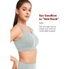 imageYvette High Impact Sports Bras for Women Front Zipper Jacquard Plus Size Full Support Molded Cup Sports Bra for RunningGrey