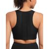 imageYvette High Impact Sports Bras for Women with Front Zipper Full Support Racerback Sports Bra Plus Size for Running GymBlack