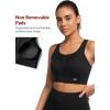 imageYvette High Impact Sports Bras for Women with Front Zipper Full Support Racerback Sports Bra Plus Size for Running GymBlack