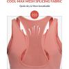 imageYvette High Support Sports Bras for Women Double Deck Straps High Impact Mesh Zip Front Sports Bra for RunningRose Red