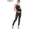 imageYvette Maternity Pants Over The Belly for Work High Waisted Stretch Comfy Pregnancy Casual PantsArmy Green