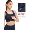 imageYvette Zip Front Sports Bras for Women High Impact Racerback Sports Bra Full Support No Bounce for Large BreastsBlue