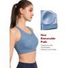imageYvette Zip Front Sports Bras for Women High Impact Racerback Sports Bra Full Support No Bounce for Large BreastsLight Blue