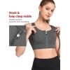 imageYvette Zip Front Sports Bras for Women High Impact Supportive Large Bust Bras for RunningGrey