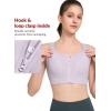 imageYvette Zip Front Sports Bras for Women High Impact Supportive Large Bust Bras for RunningPurple
