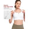imageYvette Zip Front Sports Bras for Women High Impact Supportive Large Bust Bras for RunningWhite