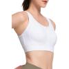 imageYvette Zip Front Sports Bras for Women High Impact Supportive Large Bust Bras for RunningWhite