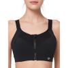 imageYvette Adjustable Sports Bras for Women High Impact  Zip Front Sports Bra Plus Size Wireless for Running WorkoutBlack