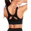 imageYvette Adjustable Sports Bras for Women High Impact Front Zip Mesh Supportive Bras for Large Bust Plus SizeBlack