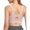 imageYvette Adjustable Zip Front Sports Bras for Women High Support Impact Large Bust Supportive Sports Bra for RunningLight Purple