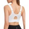 imageYvette Adjustable Zip Front Sports Bras for Women High Support Impact Large Bust Supportive Sports Bra for RunningWhite