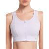 imageYvette Front Closure Sports Bras for Women High Support Large Bust Racerback Molded Cup Sports Bra Plus SizePurple