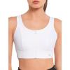 imageYvette Front Closure Supportive Sports Bras for Women High Impact Plus Size Sports Bra Full Support Running WorkoutWhite