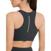 imageYvette Front Zipper Sports Bras for Women High Support Color Blocking Plus Size Sports Bra High Impact for Running WorkoutHaze Blue