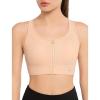 imageYvette Front Zipper Sports Bras for Women High Support Large Bust Mesh Racerback Sports Bra High Impact Running WorkoutWater Pink