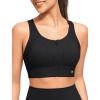 imageYvette High Impact Front Closure Sports Bras for Women Plus Size Racerback Running Sports Bra with HollowOut DesignBlack