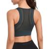 imageYvette High Impact Sports Bras for Women Large Bust Zip Front Closure Sports Bra High Support for Running WorkoutHaze Blue