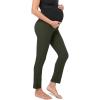 imageYvette Maternity Pants Over The Belly for Work High Waisted Stretch Comfy Pregnancy Casual PantsArmy Green