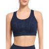 imageYvette Zip Front Sports Bras for Women High Impact Racerback Sports Bra Full Support No Bounce for Large BreastsBlue